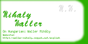 mihaly waller business card